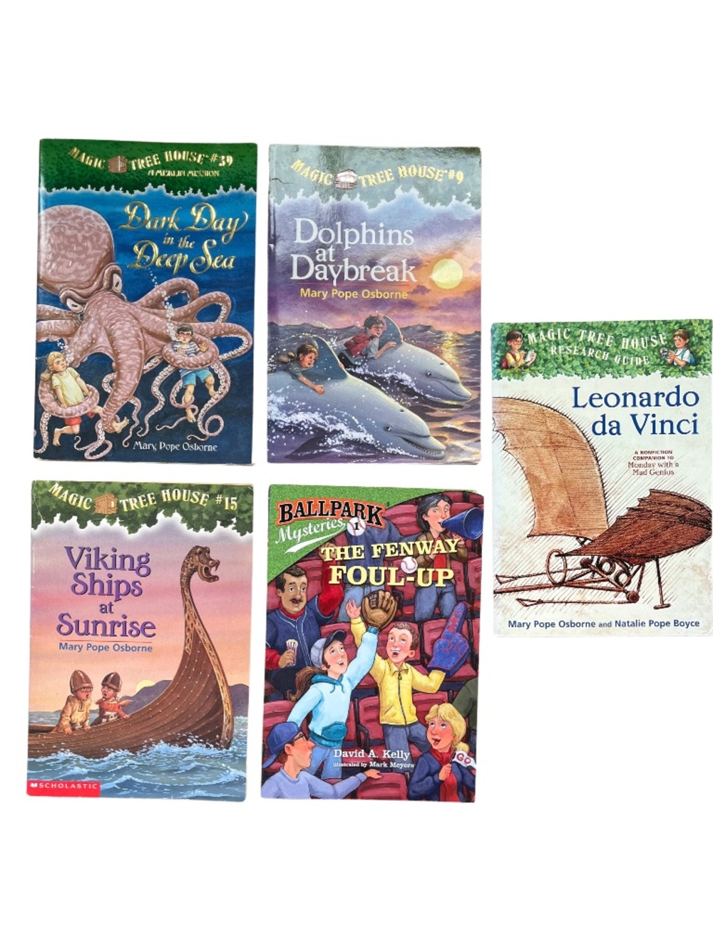 Magic Tree House Books -Set of 5 books for young readers
